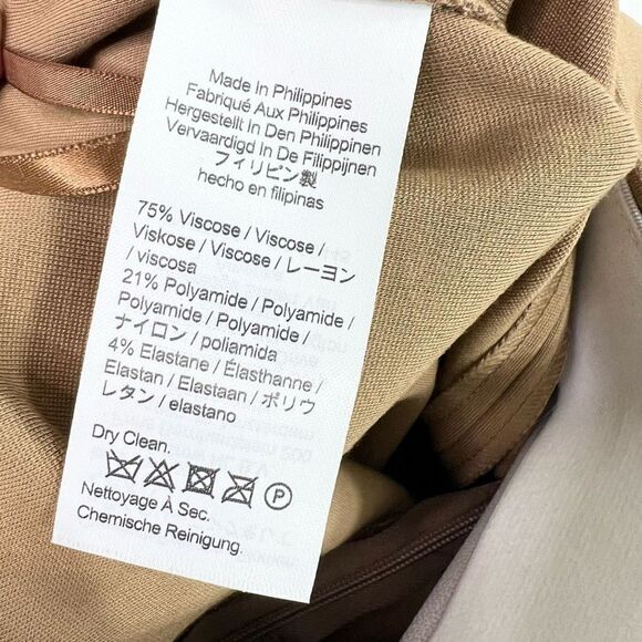 J. Crew Mario Bellucci Flare Pants Womens Tan XS Zippered Bell Bottom High Rise - Picture 9 of 13